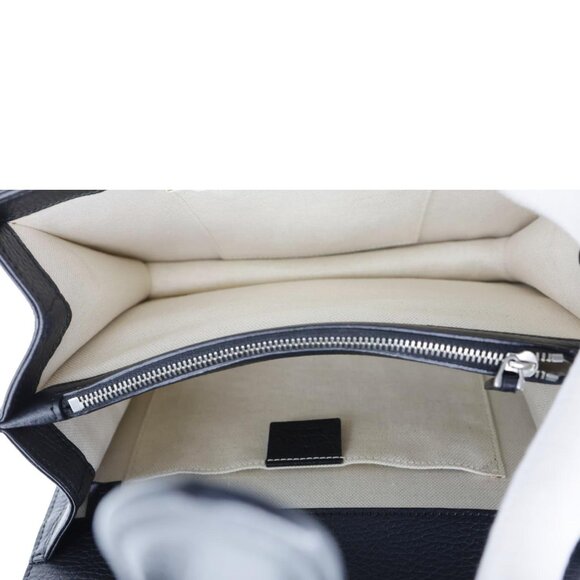 Gucci Dionysus Bamboo Medium Leather Top Handle Shoulder Bag Black 448075 - Picture 12 of 14